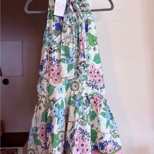 Entro Floral Mini Dress - Green, Pink, Blue